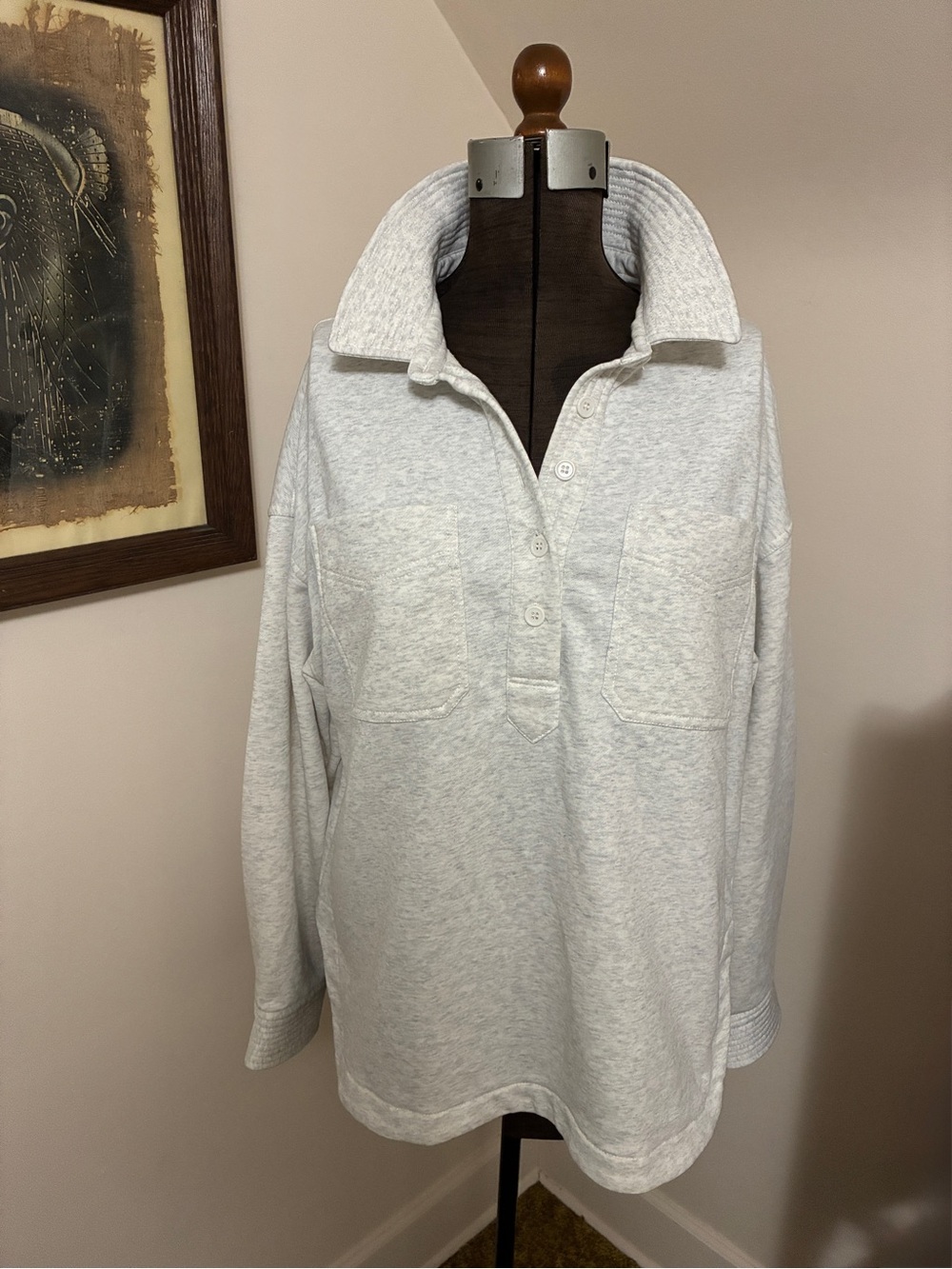 Vintage Pullover Collared Sweatshirt